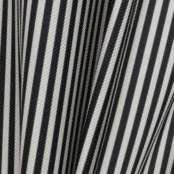 Pre Owned Zimmermann Black/White Striped Silk-Blend Wide-Leg Pants S (0)
