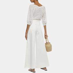 Pre Owned Zimmermann Cotton Wide Leg Jeans AU 3