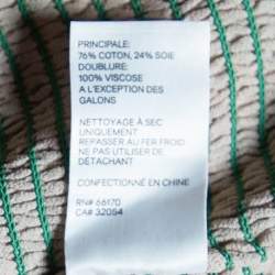 Pre Owned Zimmermann Multicolor Printed Cotton & Silk Amari Off-the-shoulder Crop Top M