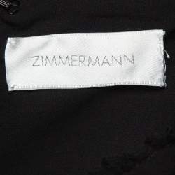 Pre Owned Zimmermann Black Broderie Anglaise Silk Lace-up Jumpsuit M