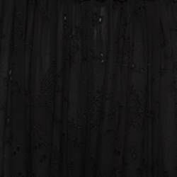 Pre Owned Zimmermann Black Broderie Anglaise Silk Lace-up Jumpsuit M