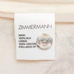 Pre Owned Zimmermann Beige Painted Heart Cascade Silk Playsuit M