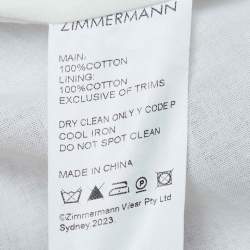 مملوكة مسبقًا Zimmermann Purple Floral Print Cotton Acadian Ruffle Maxi Dress S