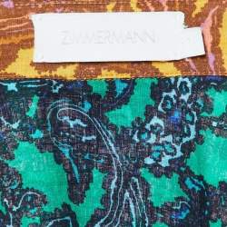 Pre Owned Zimmermann Multicolor Paisley Print Cotton Button Front Shirt M
