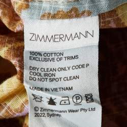 Pre Owned Zimmermann Multicolor Paisley Print Cotton Button Front Shirt M