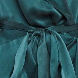 مملوكة مسبقًا Zimmermann Green Silk Wrap-Around Mini Dress M