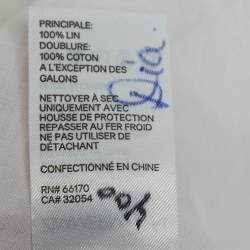 Pre Owned Zimmermann White Linen Ruffled Mini Dress S