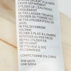 Pre Owned Zimmermann Beige Printed Cotton Lace Trimmed V-Neck Mini Dress S