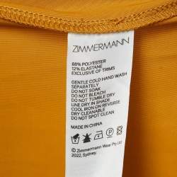 مملوكة مسبقًا Zimmermann Yellow Paisley Lace Anneke Mini Dress XS