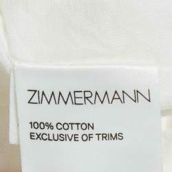 Zimmermann White Floral Lace Cotton Shorts M
