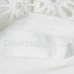 Zimmermann White Floral Lace Cotton Shorts M