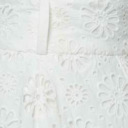 Zimmermann White Floral Lace Cotton Shorts M