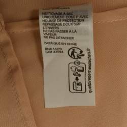 Pre Owned Zimmermann Beige Silk Satin Blouson Sleeve Asymmetric Midi Wrap Dress M