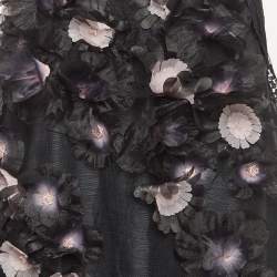 Pre Owned Zimmermann Black Matchmaker Daisy Linen Blend Slip Dress M