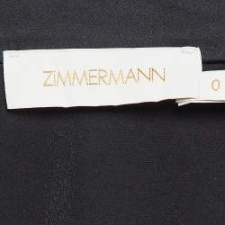 مملوكة مسبقًا Zimmermann Black Silk Satin Wrap Mini Dress XS