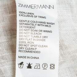 Pre Owned Zimmermann Pink Animal Print Button Front Mini Dress S