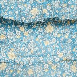 Pre Owned Zimmermann Blue Floral Print Off-Shoulder Midi Dress S