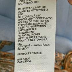 Pre Owned Zimmermann Blue Luminous Paisley Print Silk Belted Wide-Leg Pants S