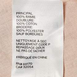 Pre Owned Zimmermann Multicolor Printed Ramie Cut-Out Dress Midi M