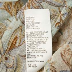 Pre Owned Zimmermann Multicolor Printed Silk Chiffon Belted Shirt Dress S