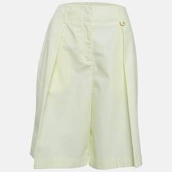 Zimmermann Yellow Cotton Pleated Shorts L