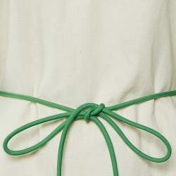 Pre Owned Zimmermann Cream Teddy Floral Embroidered Linen & Cotton Midi Dress L