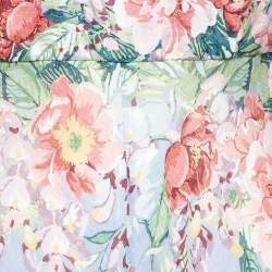 Pre Owned Zimmermann Purple Floral Print Linen Bellitude Long Dress L