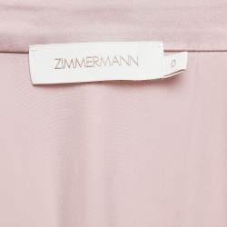 Zimmermann Pink Silk Wrap-Up Mini Dress XS