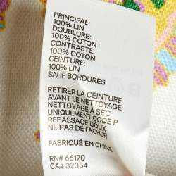 مملوكة مسبقًا Zimmermann Pink Paisley Print Linen Teddy Scallop Shift Dress XL