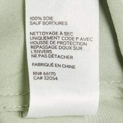 Pre Owned Zimmermann Ice Green Silk Wrap Dress S