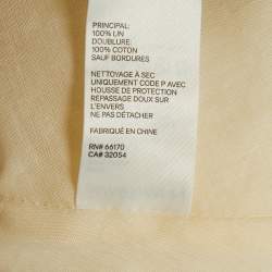 Pre Owned Zimmermann Cream Floral Print Linen Day Mini Dress L