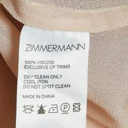 Pre Owned Zimmermann Red Floral Print Chiffon Cut-Out Maxi Dress S