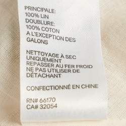 Pre Owned Zimmermann White Floral Print Linen Tiered Heathers Mini Dress M