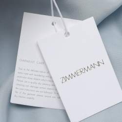 مملوكة مسبقًا Zimmermann Light Blue Silk Belted Maxi Dress S