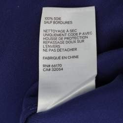 Pre Owned Zimmermann Blue Indigo Silk Belted Maxi Dress S