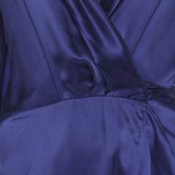 Pre Owned Zimmermann Blue Indigo Silk Belted Maxi Dress S