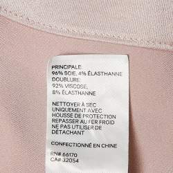 مملوكة مسبقًا Zimmermann Pink Satin Silk High Cowl Neck Blouse M