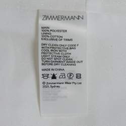 Pre Owned Zimmermann White Plisse Off-Shoulder Crop Top M