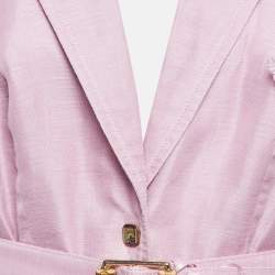 Zimmermann Lavender Linen Blend High Tide Tuxedo Dress M