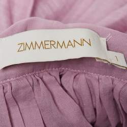 Zimmermann Lavender Linen Blend High Tide Tuxedo Dress M