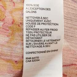 Pre Owned Zimmermann Beige Floral Print Silk Neck-Tie Espionage Blouse S