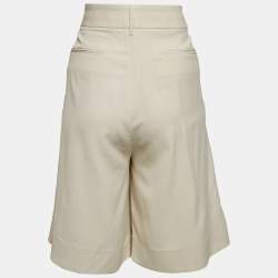 Pre Owned Zimmermann Beige Wool Blend Pleated Short L