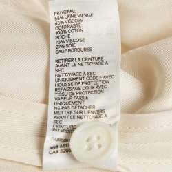 Pre Owned Zimmermann Beige Wool Blend Pleated Short L