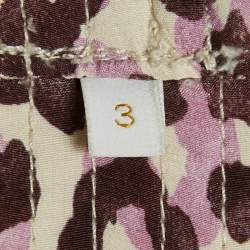 Zimmermann Purple Leopard Print Silk Shirt and Shorts Set M/L