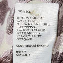 Zimmermann Purple Leopard Print Silk Shirt and Shorts Set M/L