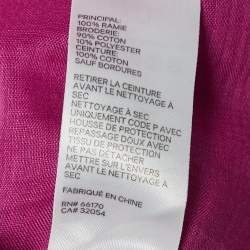 مملوكة مسبقًا Zimmermann Pink Broderie Anglaise Ramie Tiered Scallop Midi Dress M