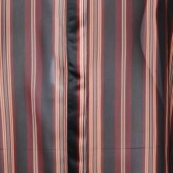 Pre Owned Zimmermann Multicolor Striped Georgette Asymmetrical Shirt L