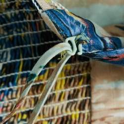 Pre Owned Zimmermann Multicolor Printed Cotton Neck Tie-Up Tiered Maxi Dress L