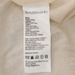 Pre Owned Zimmermann Multicolor Linen Anneke Lantern Mini Dress M