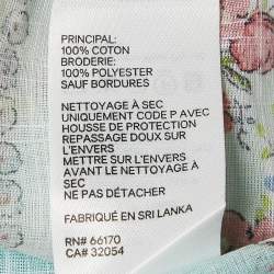 Pre Owned Zimmermann Multicolor Floral Print Cotton Flounce Wrap Dress L